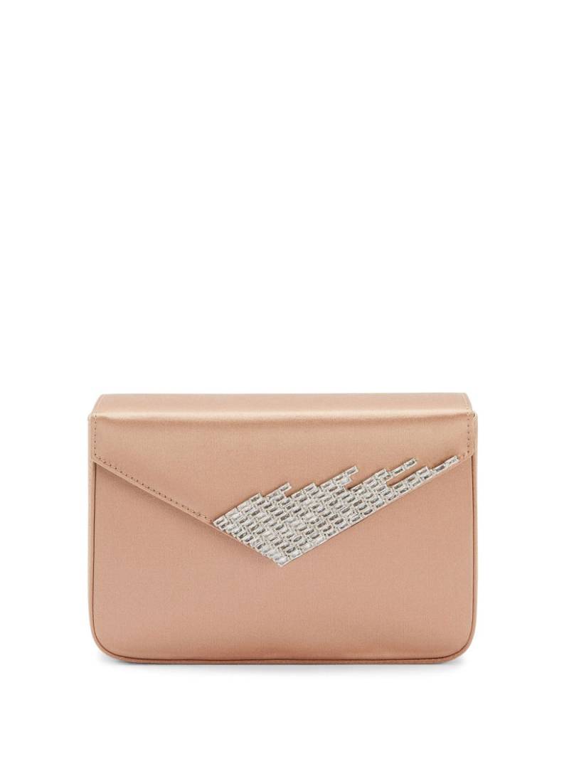 Giuseppe Zanotti Iveery satin clutch bag - Neutrals von Giuseppe Zanotti