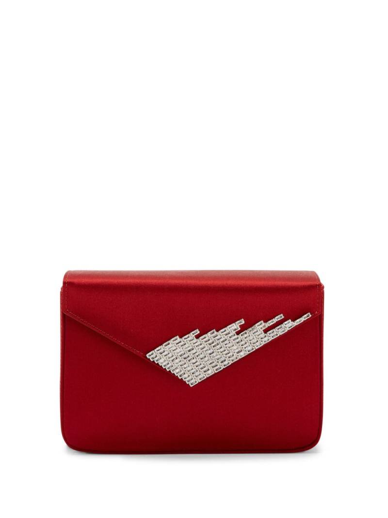 Giuseppe Zanotti Iveery satin clutch bag - Red von Giuseppe Zanotti