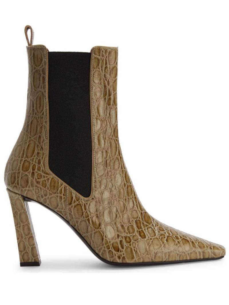 Giuseppe Zanotti Janiee snake-print leather ankle boots - Neutrals von Giuseppe Zanotti