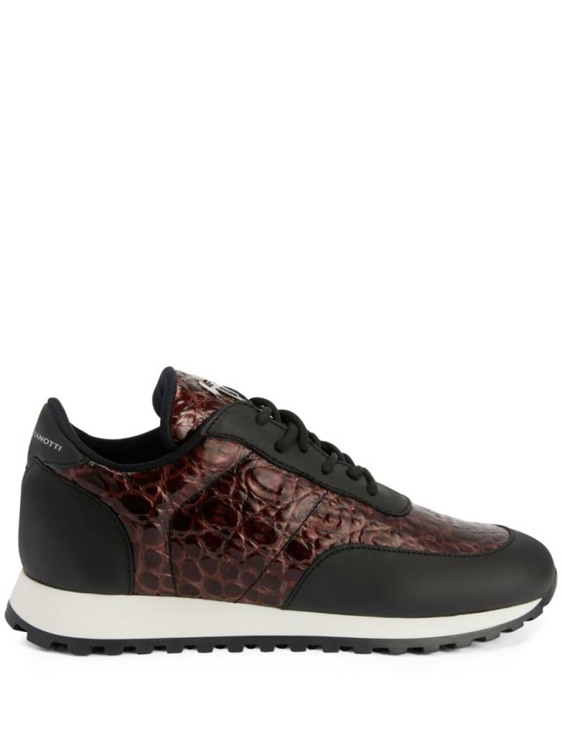 Giuseppe Zanotti Jimi Running crocodile-embossed sneakers - Black von Giuseppe Zanotti