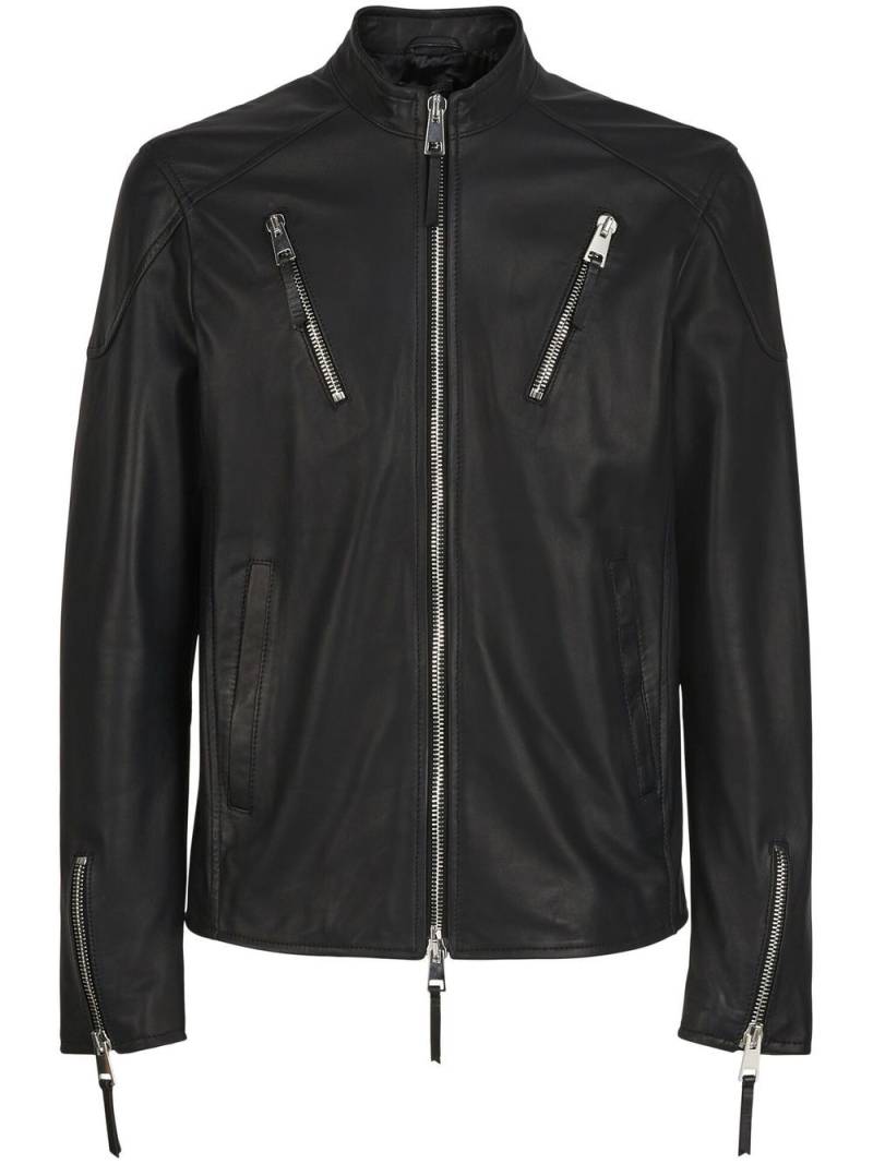 Giuseppe Zanotti zipped leather jacket - Black von Giuseppe Zanotti