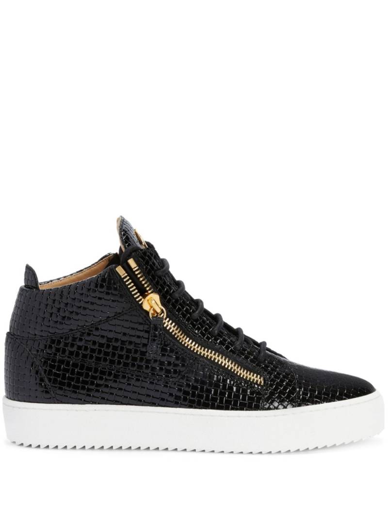 Giuseppe Zanotti Kris woven-leather sneakers - Black von Giuseppe Zanotti