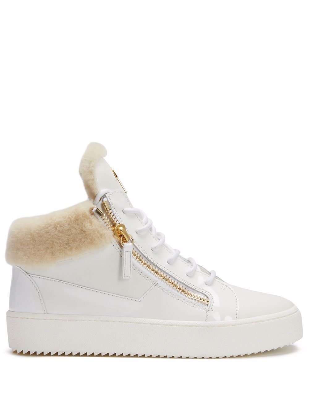 Giuseppe Zanotti Kriss leather mid-top sneakers - White von Giuseppe Zanotti