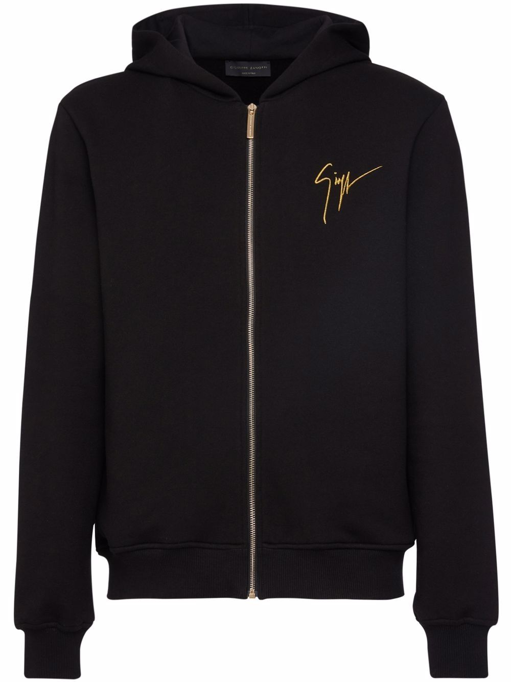 Giuseppe Zanotti LR-17 embroidered-logo zip hoodie - Black von Giuseppe Zanotti