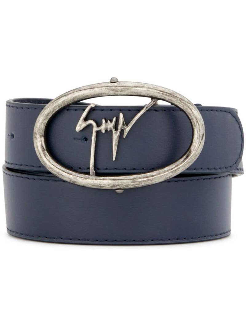 Giuseppe Zanotti Lane leather belt - Blue von Giuseppe Zanotti