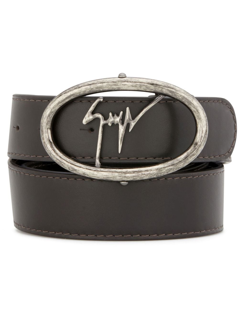 Giuseppe Zanotti Lane logo-buckle leather belt - Brown von Giuseppe Zanotti