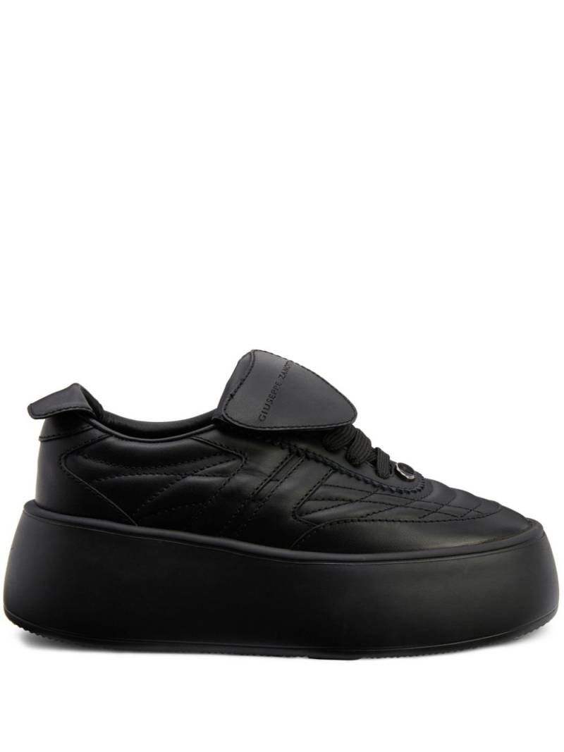 Giuseppe Zanotti League Maxi leather sneakers - Black von Giuseppe Zanotti