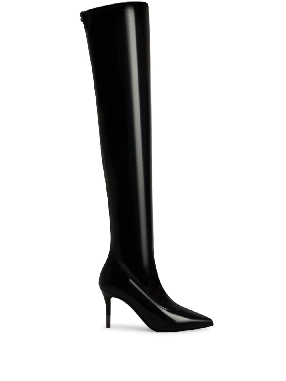 Giuseppe Zanotti Makanzie patent-leather boots - Black von Giuseppe Zanotti