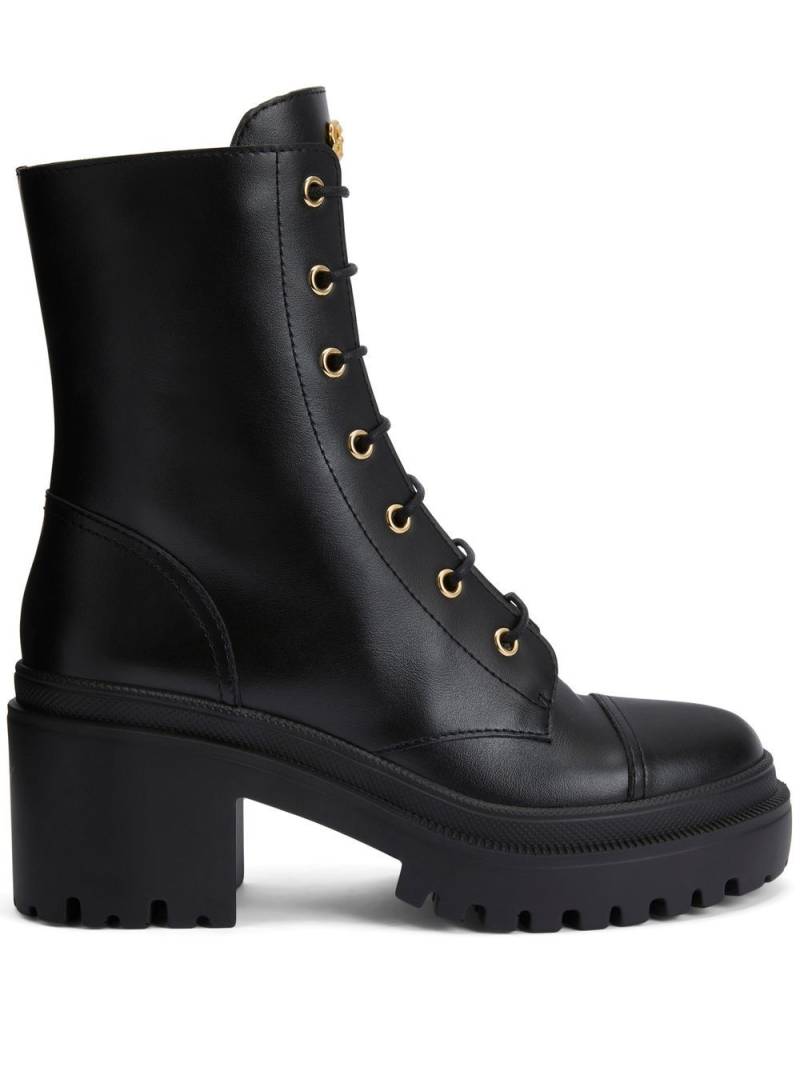 Giuseppe Zanotti Malakhy lace-up leather boots - Black von Giuseppe Zanotti