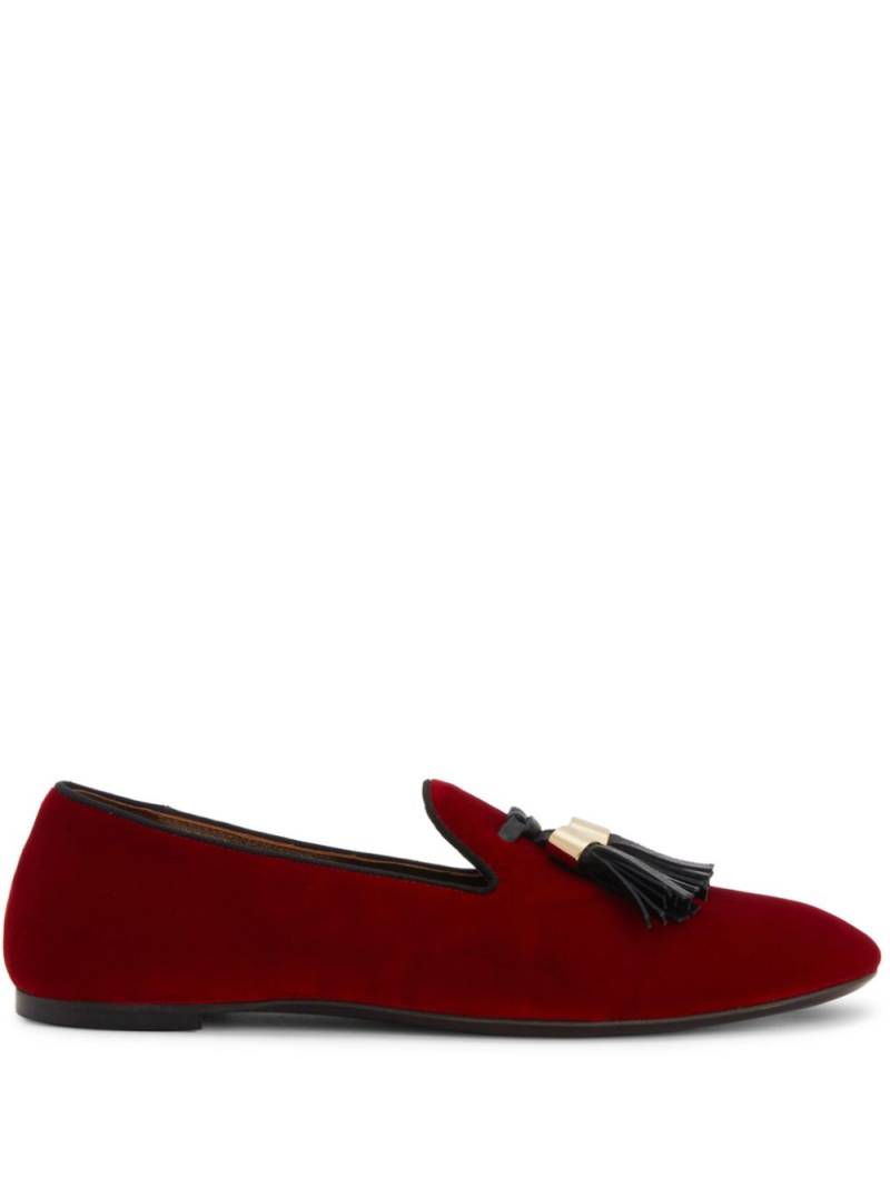 Giuseppe Zanotti Maltine velvet loafers - Red von Giuseppe Zanotti