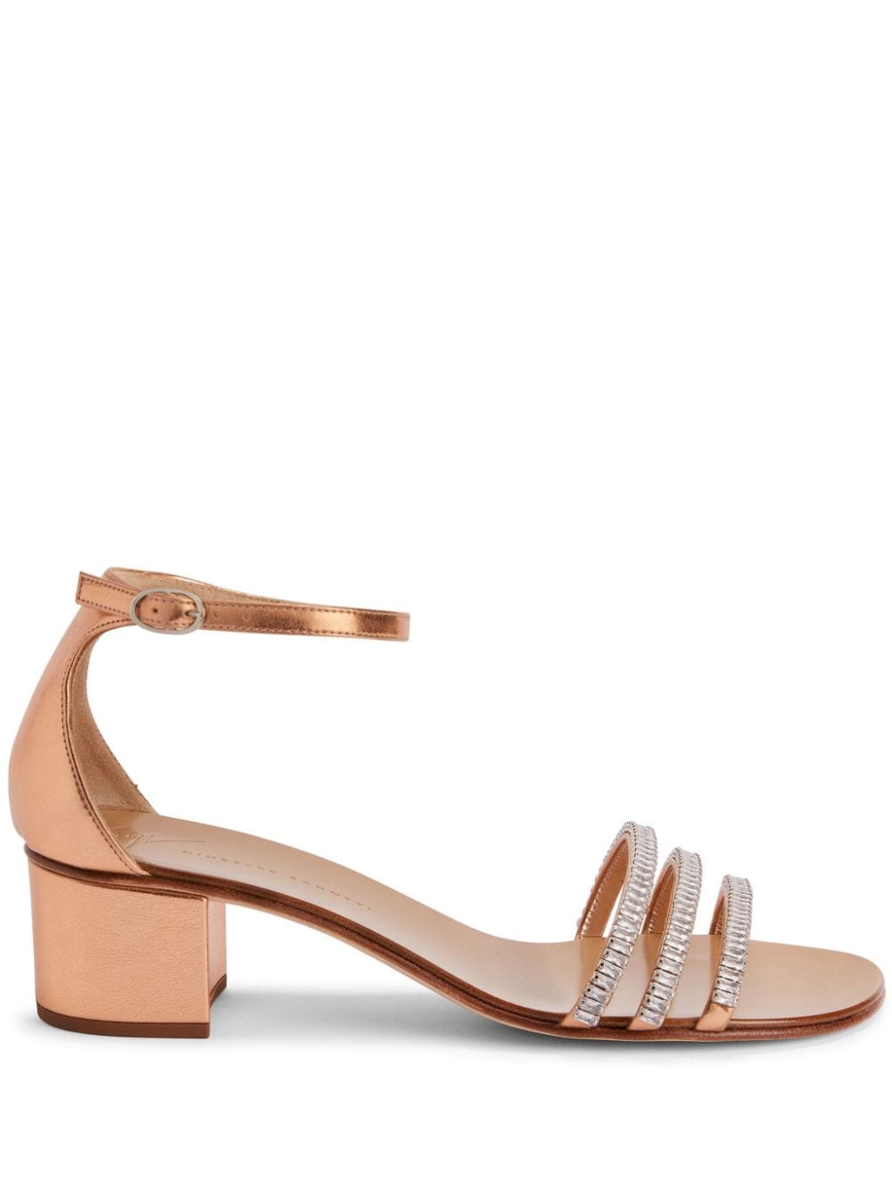 Giuseppe Zanotti Martha round-toe leather sandals - Neutrals von Giuseppe Zanotti