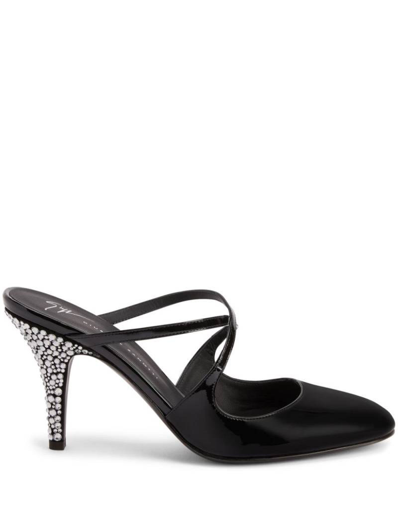 Giuseppe Zanotti Marthe crystal-embellished leather sandals - Black von Giuseppe Zanotti