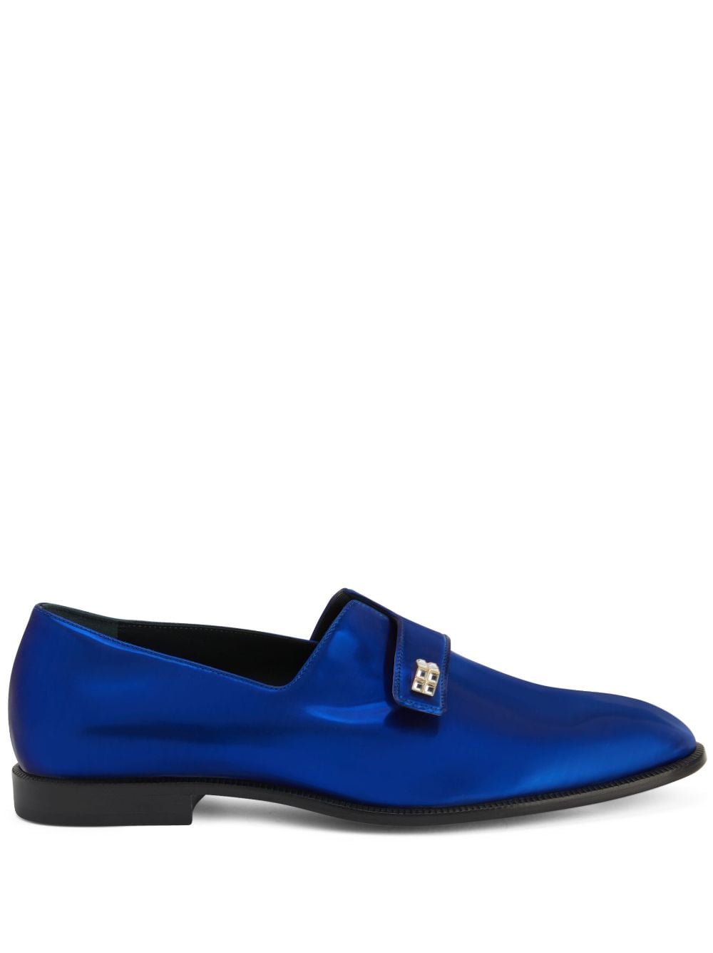 Giuseppe Zanotti Marty metallic-effect loafers - Blue von Giuseppe Zanotti