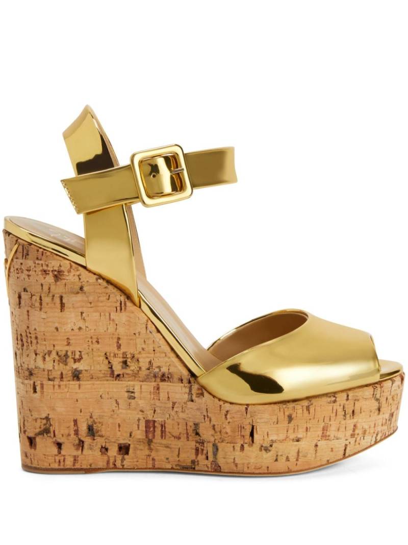 Giuseppe Zanotti Maylinin 130mm platform sandals - Gold von Giuseppe Zanotti