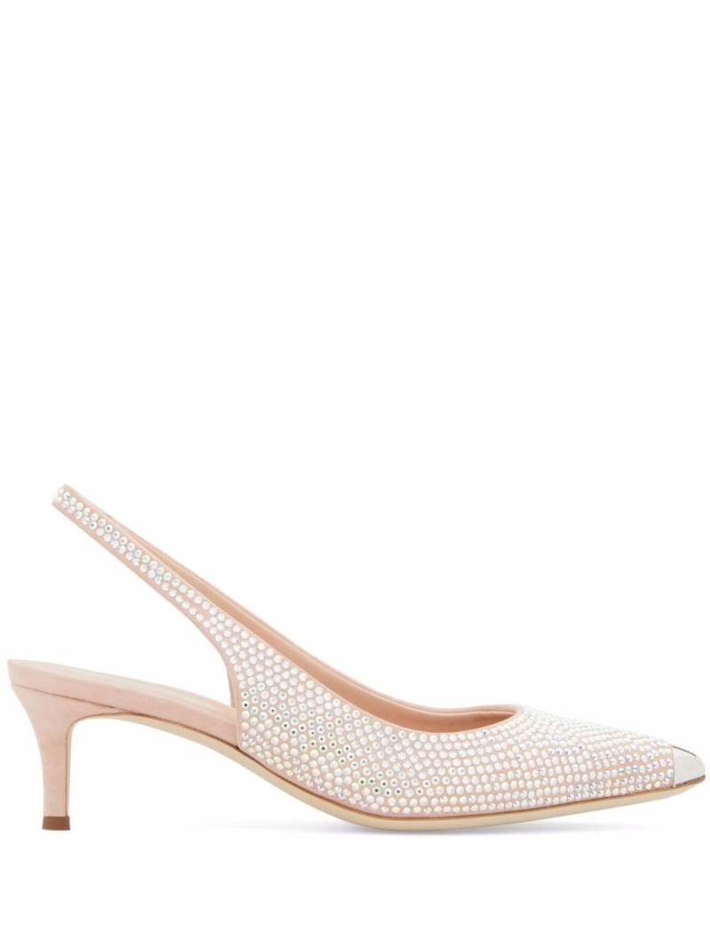 Giuseppe Zanotti Mina crystal-embellished slingback pumps - Pink von Giuseppe Zanotti