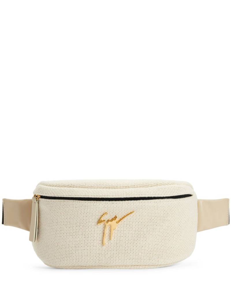 Giuseppe Zanotti Mirto canvas belt bag - Neutrals von Giuseppe Zanotti