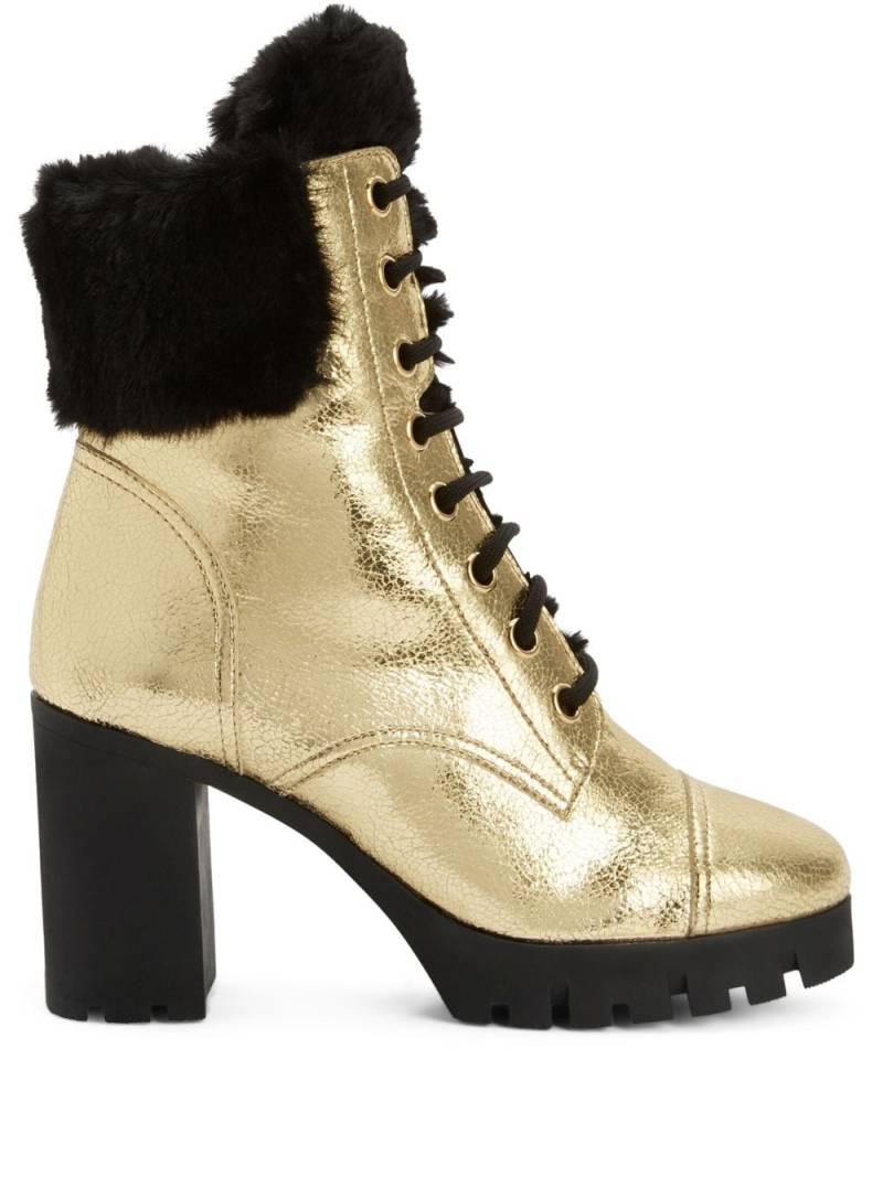 Giuseppe Zanotti Moyra 90mm metallic-effect boots - Gold von Giuseppe Zanotti