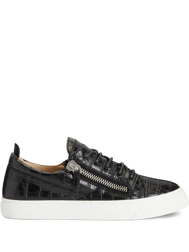 Giuseppe Zanotti Nicki crocodile-effect sneakers - Black von Giuseppe Zanotti