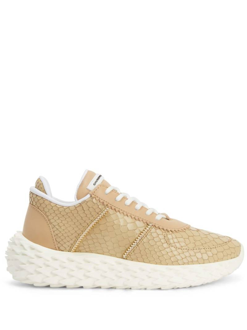 Giuseppe Zanotti Nicki leather low-top sneakers - Neutrals von Giuseppe Zanotti