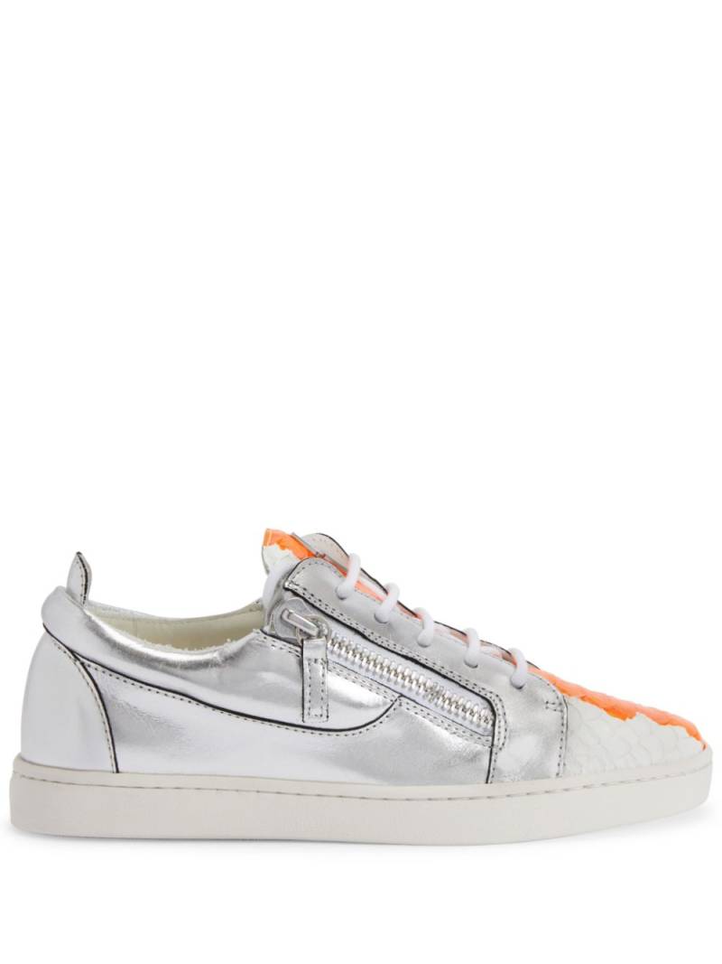 Giuseppe Zanotti Nicki panelled leather sneakers - Silver von Giuseppe Zanotti