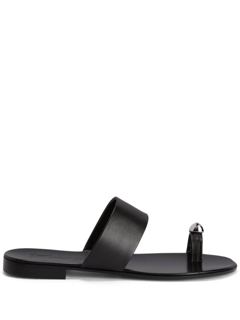 Giuseppe Zanotti Norbert leather slides - Black von Giuseppe Zanotti