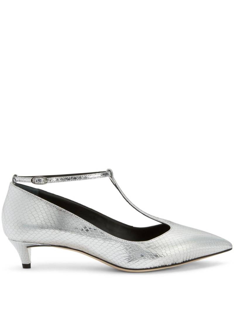 Giuseppe Zanotti Olivia 35mm metallic-effect leather sandals - Silver von Giuseppe Zanotti