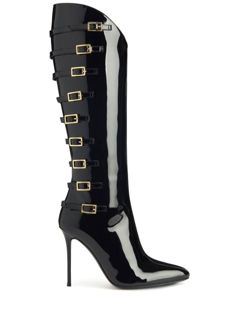 Giuseppe Zanotti Patthi 105mm patent boots - Black von Giuseppe Zanotti