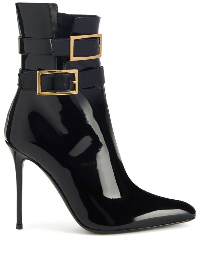 Giuseppe Zanotti Pearlie 105mm patent-finish boots - Black von Giuseppe Zanotti