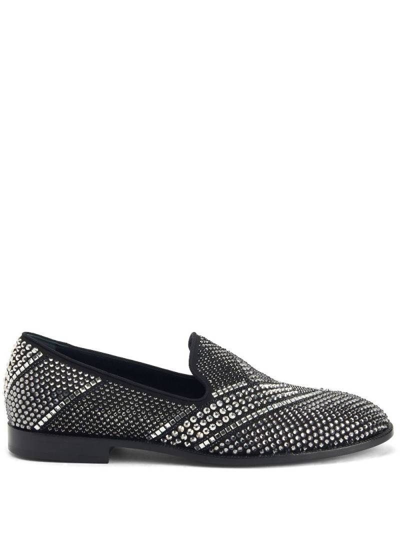 Giuseppe Zanotti Raimond crystal-embellished loafers - Black von Giuseppe Zanotti