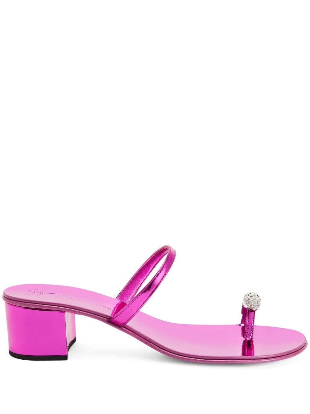 Giuseppe Zanotti Ring 40mm leather sandals - Pink von Giuseppe Zanotti