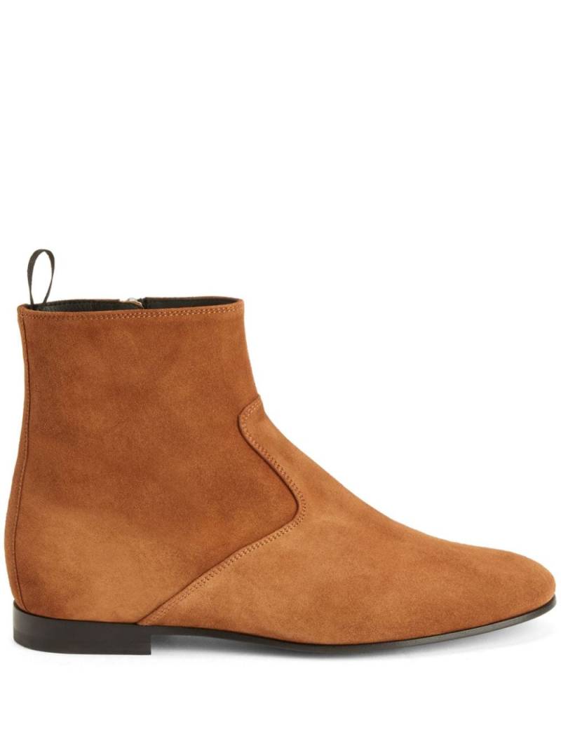 Giuseppe Zanotti Ron panelled suede ankle boots - Brown von Giuseppe Zanotti