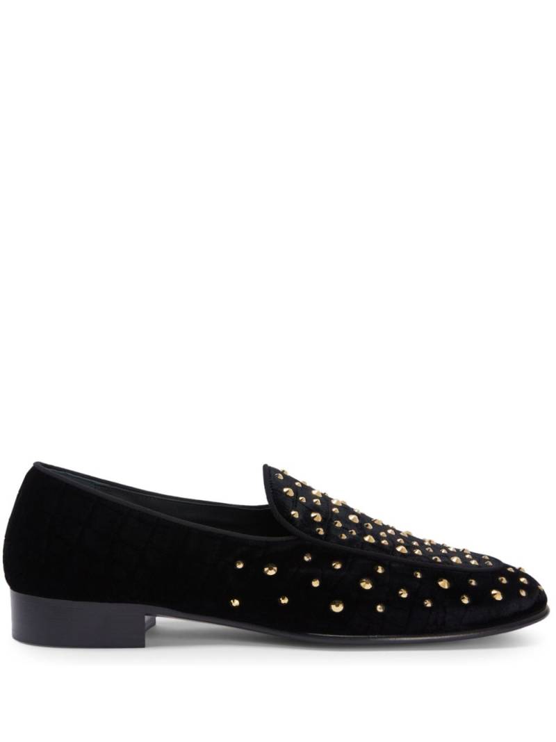 Giuseppe Zanotti Rudolph crystal-embellished leather loafers - Black von Giuseppe Zanotti