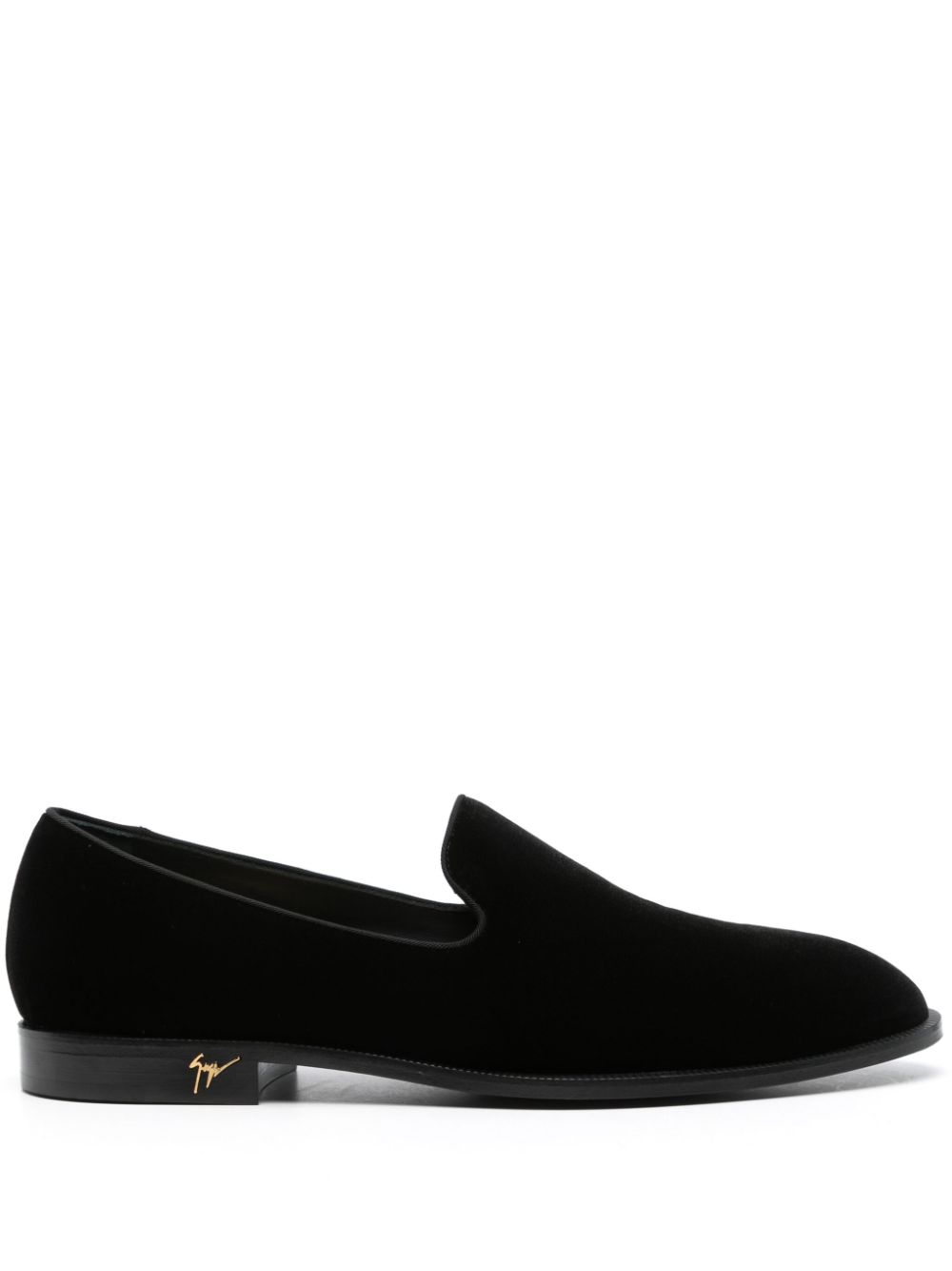 Giuseppe Zanotti Rudolph velvet slippers - Black von Giuseppe Zanotti