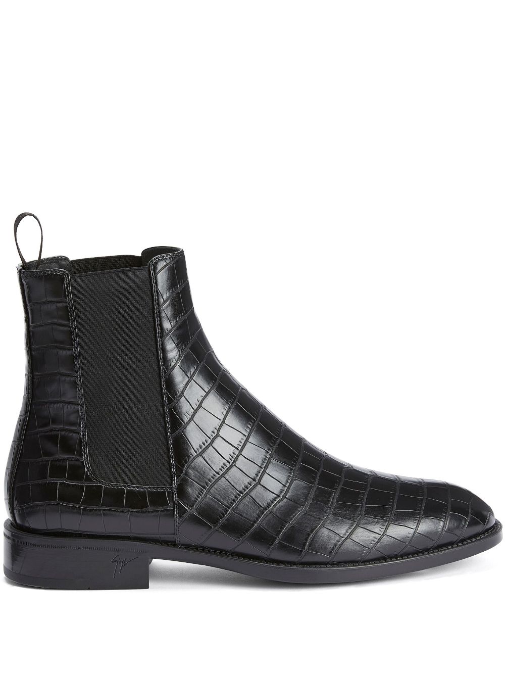 Giuseppe Zanotti Ryim crocodile-effect boots - Black von Giuseppe Zanotti