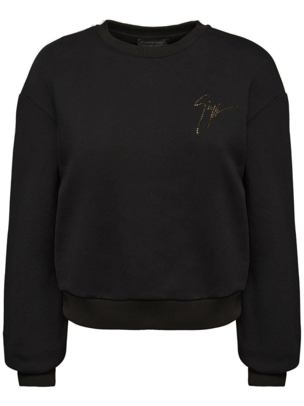 Giuseppe Zanotti Sauvanne crystal-logo sweatshirt - Black von Giuseppe Zanotti