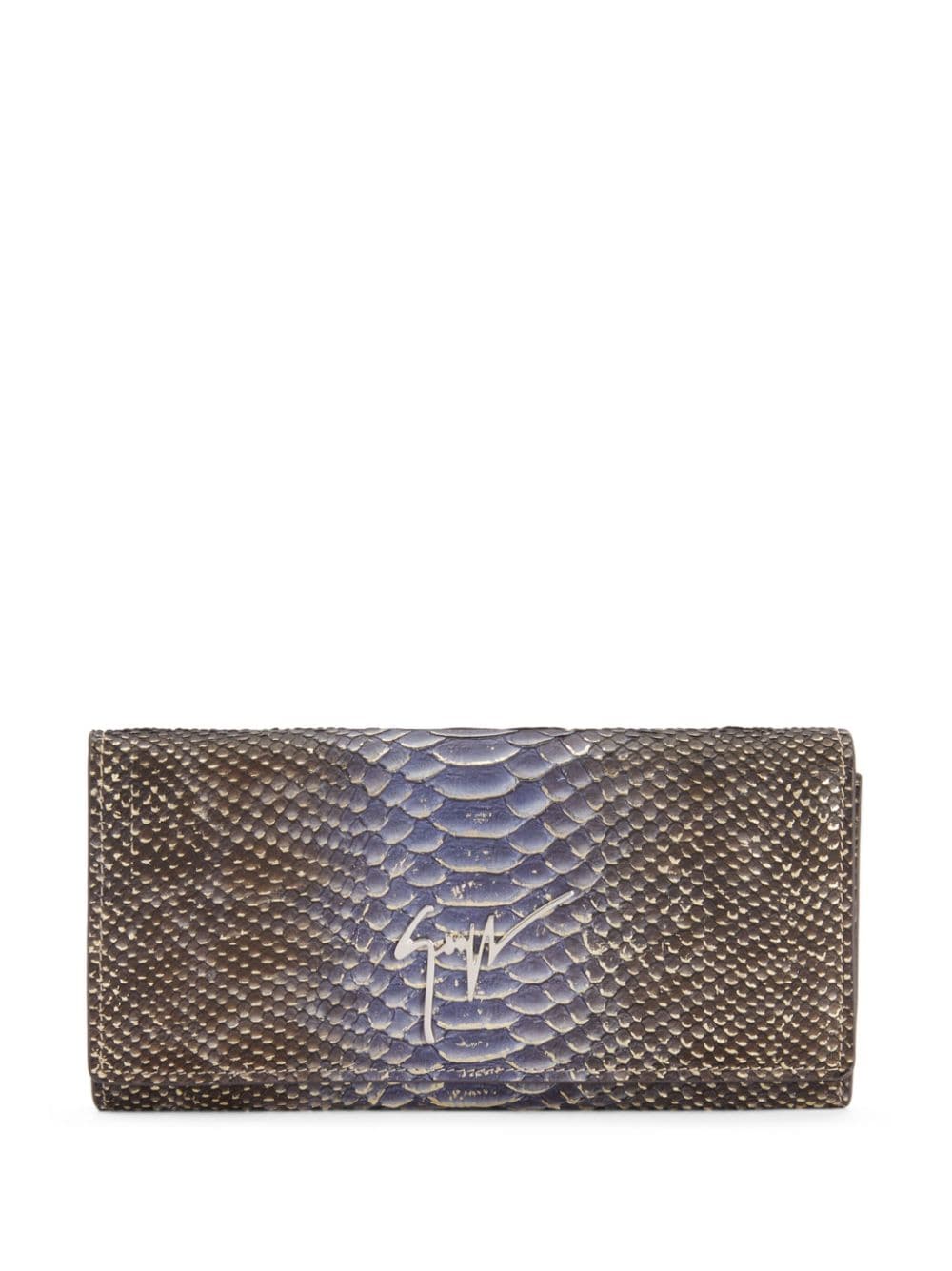 Giuseppe Zanotti Selene snakeskin-effect leather wallet - Brown von Giuseppe Zanotti