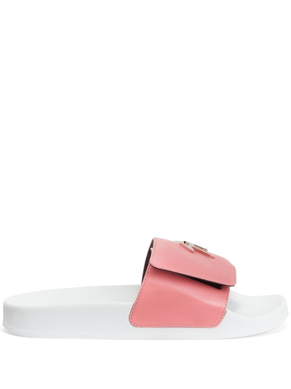 Giuseppe Zanotti Signature-plaque touch-strap slides - Pink von Giuseppe Zanotti