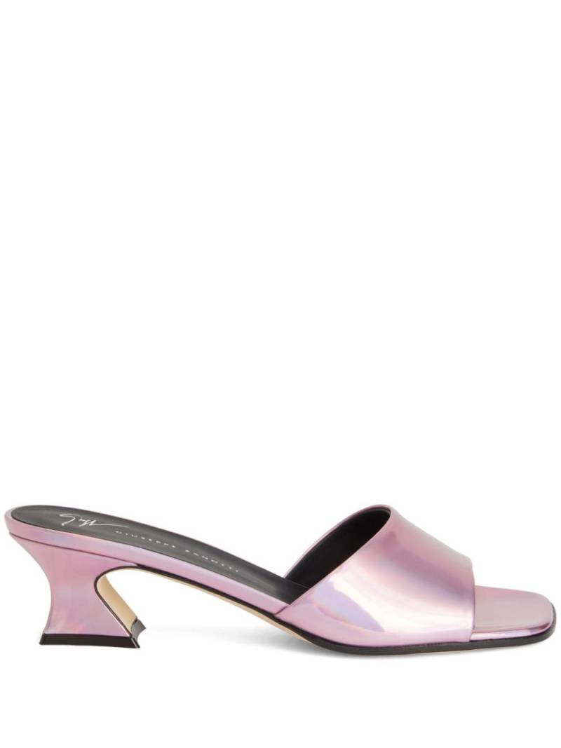 Giuseppe Zanotti Solhene 45mm iridescent mules - Pink von Giuseppe Zanotti