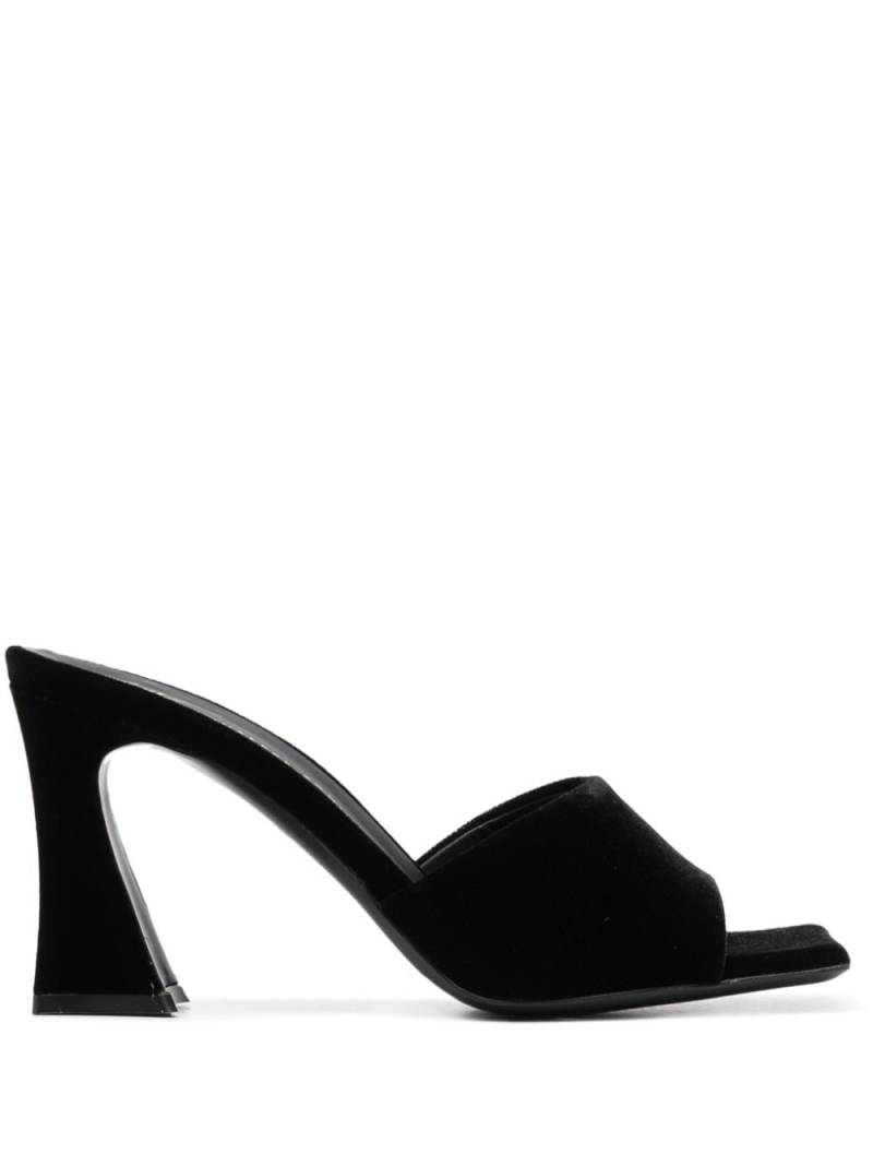 Giuseppe Zanotti Solhene 90mm velvet-effect sandals - Black von Giuseppe Zanotti