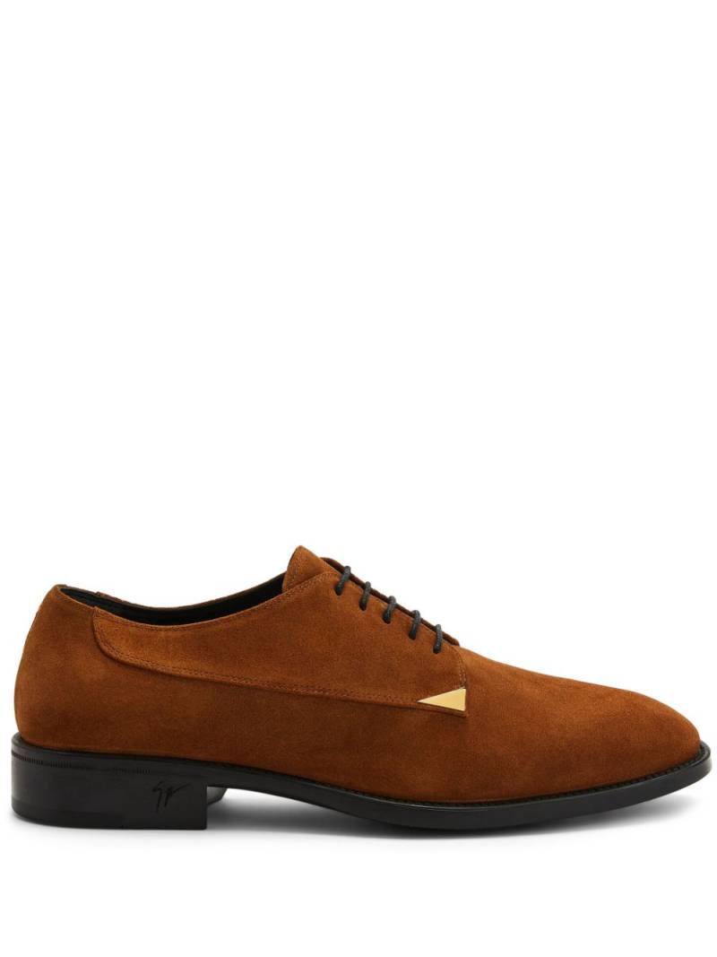 Giuseppe Zanotti Stwert suede derby shoes - Brown von Giuseppe Zanotti