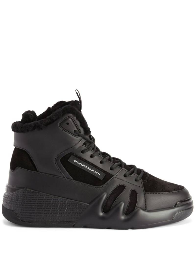 Giuseppe Zanotti Talon Winter panelled leather sneakers - Black von Giuseppe Zanotti