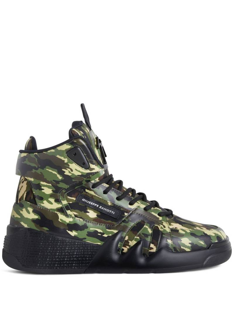 Giuseppe Zanotti Talon camouflage high-top sneakers - Green von Giuseppe Zanotti