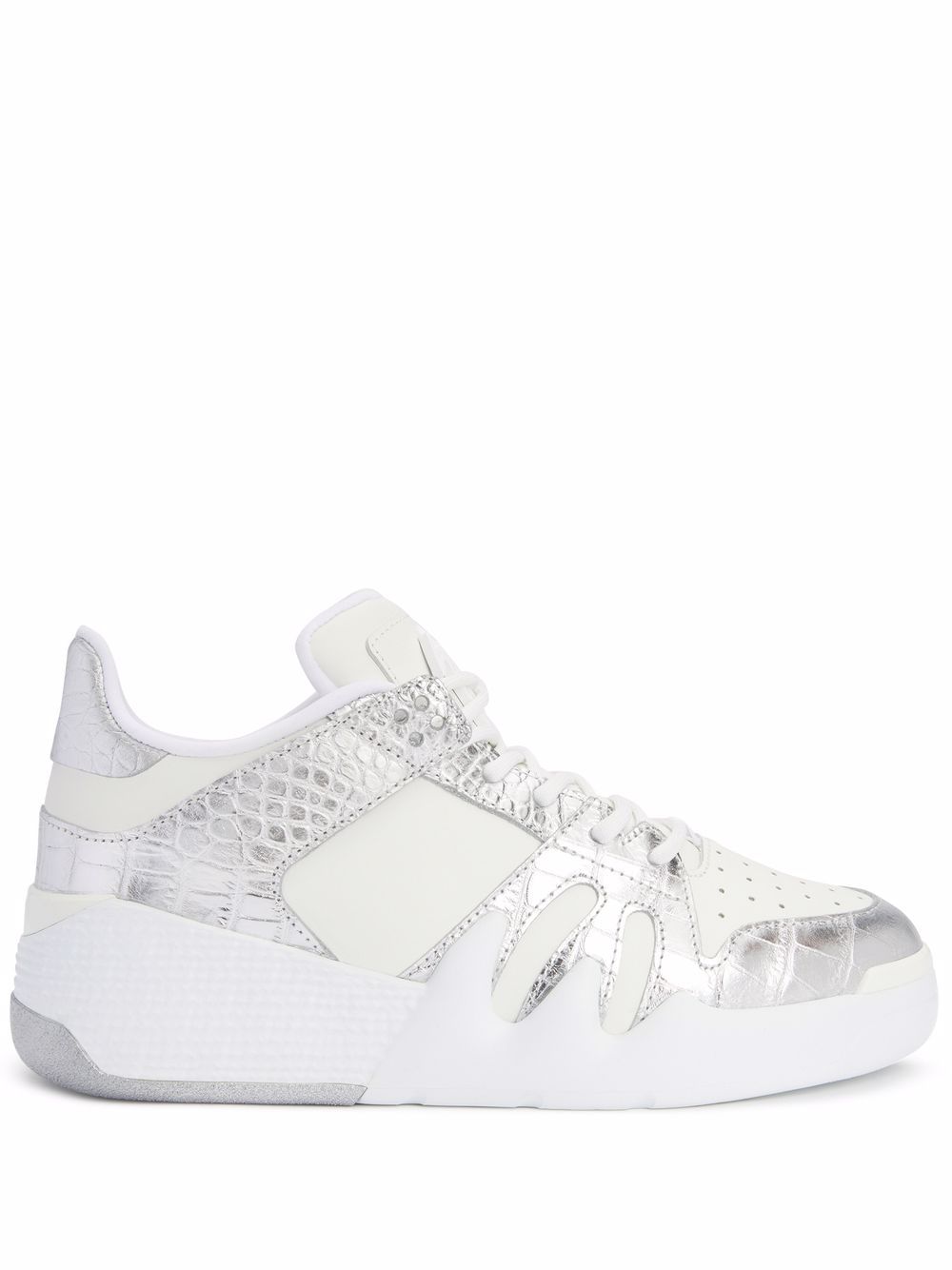 Giuseppe Zanotti Talon crocodile-effect leather sneakers - White von Giuseppe Zanotti