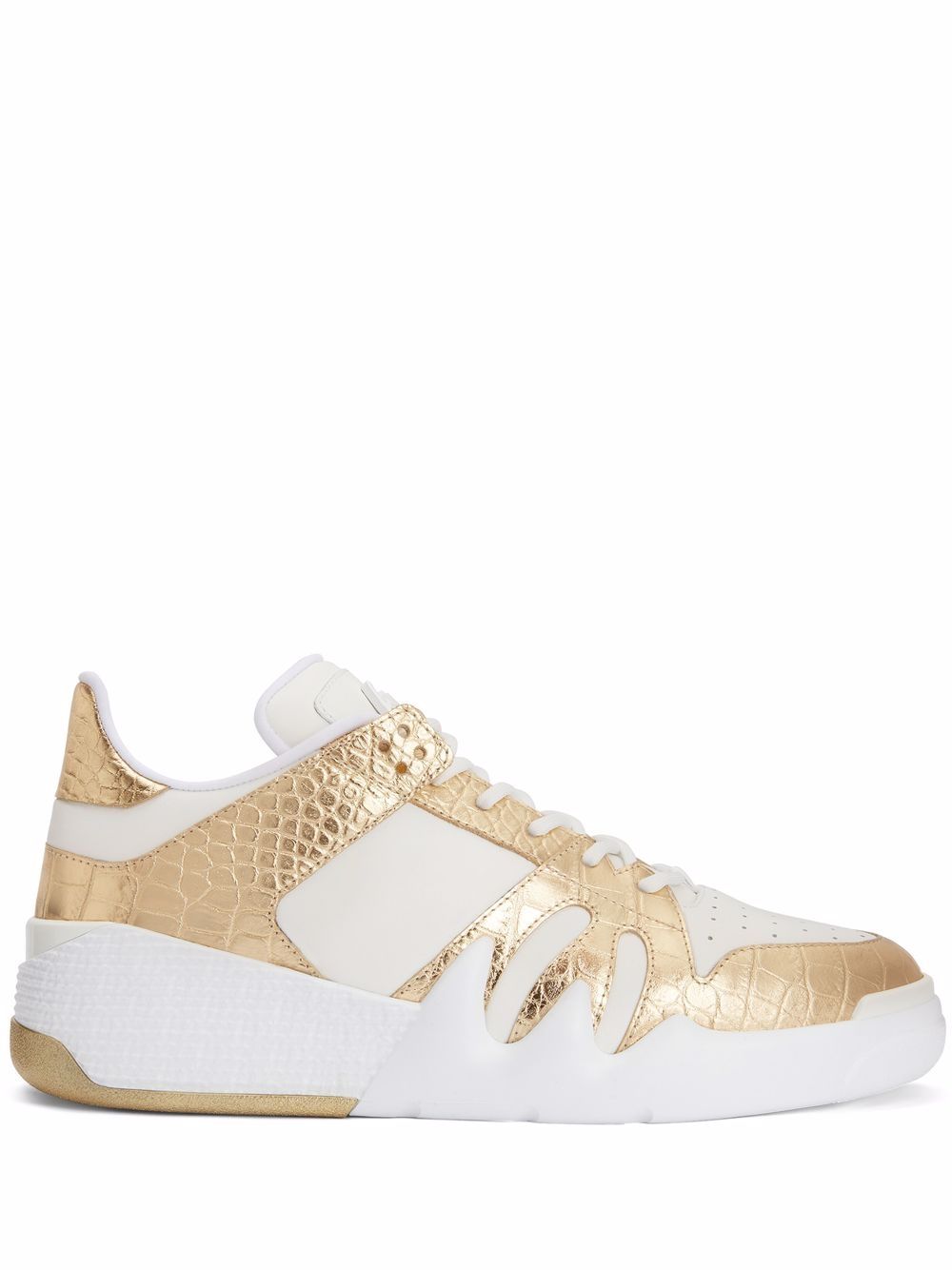 Giuseppe Zanotti Talon crocodile-effect leather sneakers - White von Giuseppe Zanotti