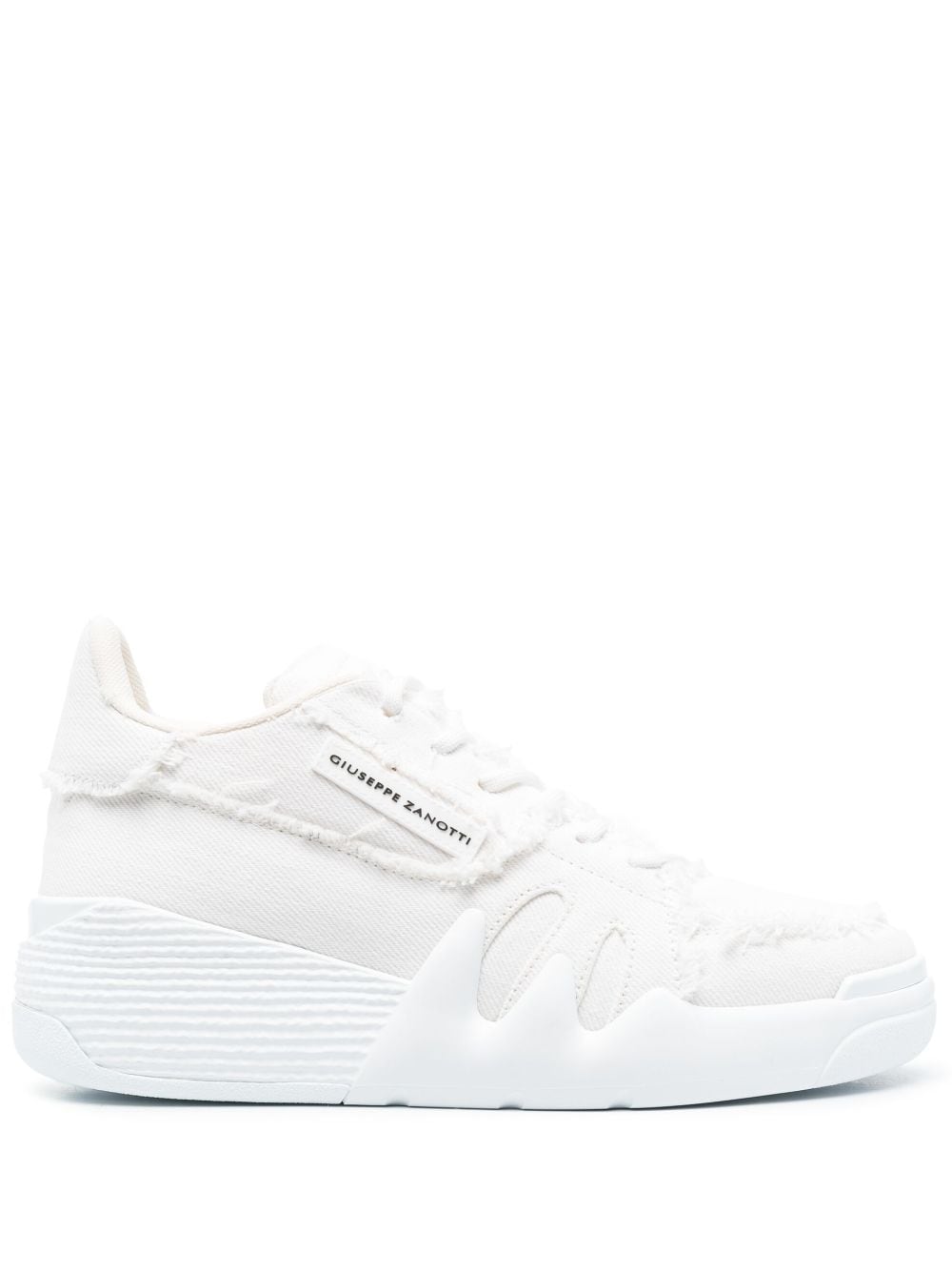 Giuseppe Zanotti Talon frayed-trim sneakers - White von Giuseppe Zanotti