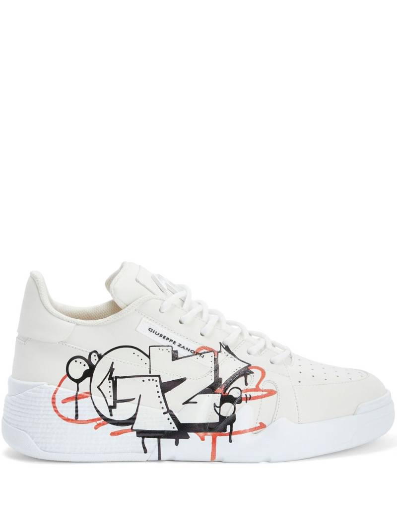 Giuseppe Zanotti Talon graffiti print sneakers - White von Giuseppe Zanotti