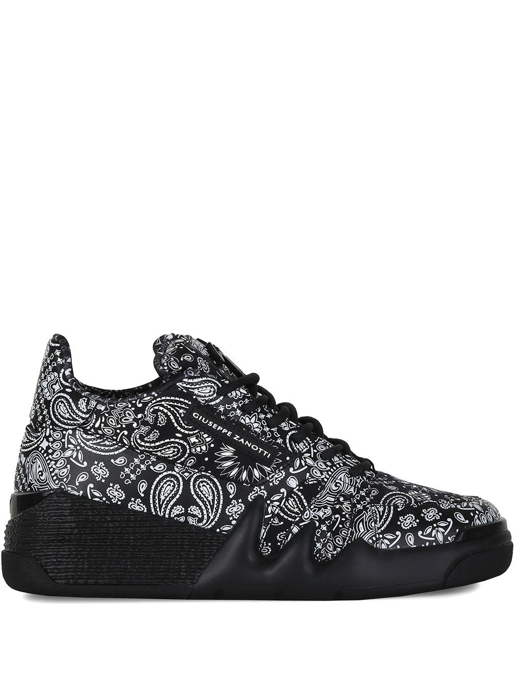 Giuseppe Zanotti Talon paisley print sneakers - Black von Giuseppe Zanotti