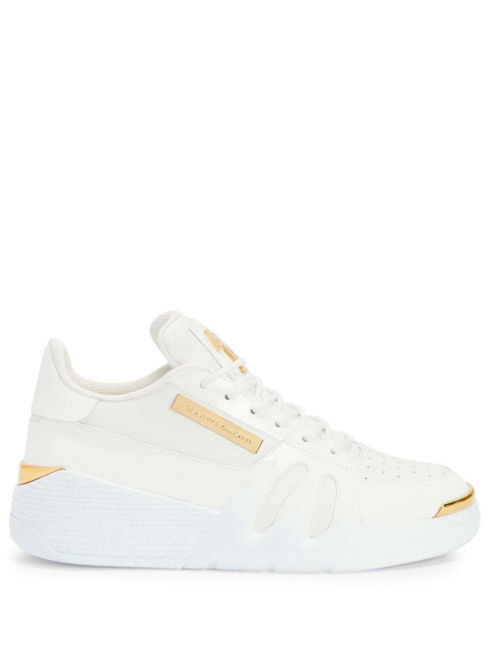 Giuseppe Zanotti Talon panelled leather sneakers - White von Giuseppe Zanotti