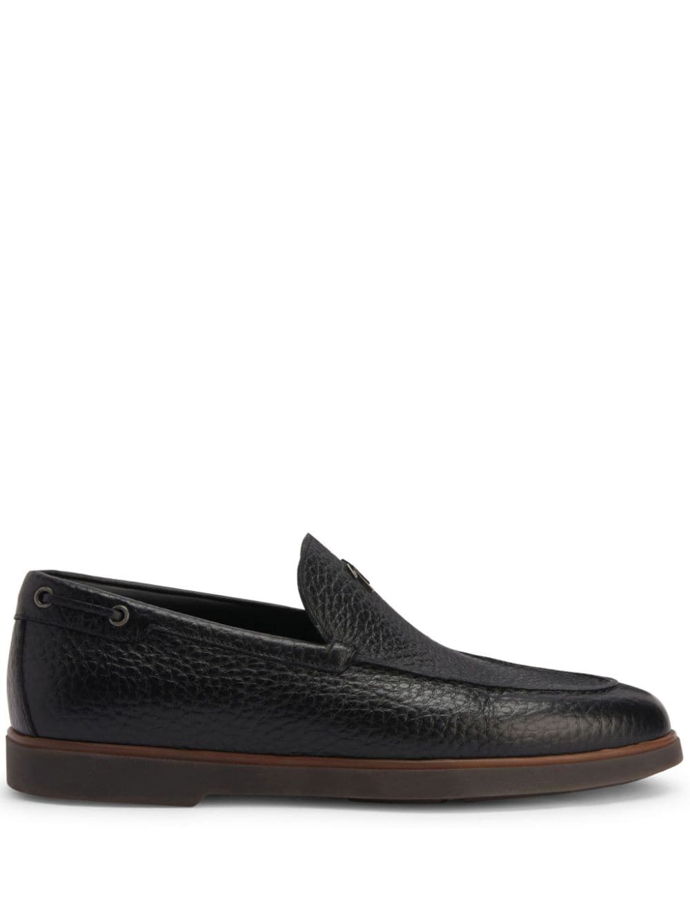 Giuseppe Zanotti The Maui logo-plaque leather loafers - Black von Giuseppe Zanotti