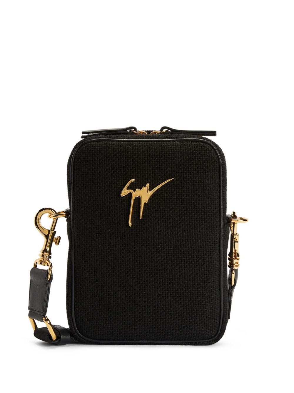 Giuseppe Zanotti Thoby logo-plaque shoulder bag - Black von Giuseppe Zanotti